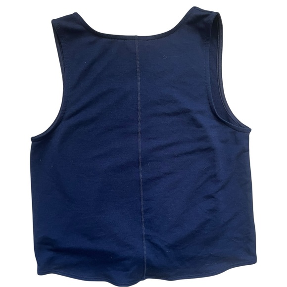 Everly Deep Blue Tie-Front Tank Top NWT S - Picture 5 of 7